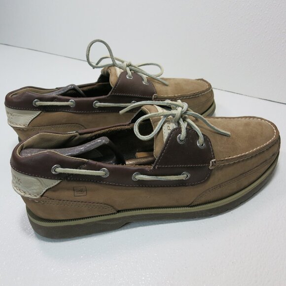 Sperry Top-Sider Two Tone Nubuck Leather Boat Deck Shoes Men's Footwear Sz 13 - Picture 4 of 7